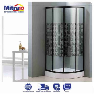Shower Room Aluminium 6 mm Ceramax ZGL-602 90×90 × 195 cm Black