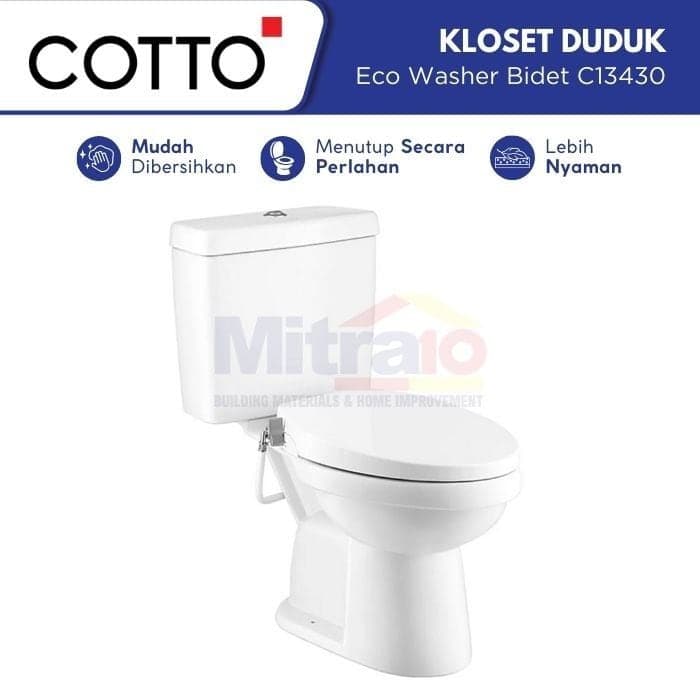 Cotto Kloset Duduk Dua Bagian C13430 Putih