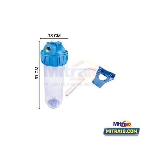 Fluid Badan Filter Air Bertekanan Tinggi WF-RD-01-HP 13cm x 13cm x 31cm Transparan
