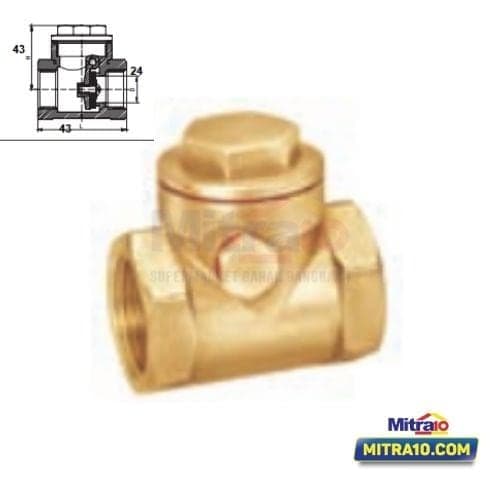 Fluid Check Valve Brass 1 Inch YL402