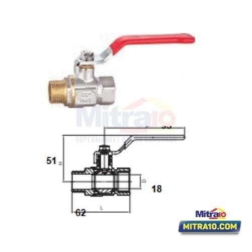Fluid Gate Valves 3/4 INCH YL264 Kuning