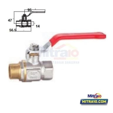Fluid Kuningan Katup Bola 1/2 Inch YL264