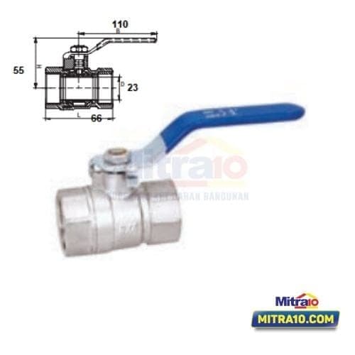 Fluid Kuningan Katup Bola1 Inch YL201