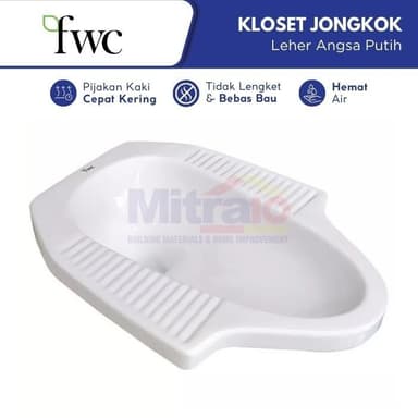 Fwc Kloset Jongkok Leher Angsa Putih