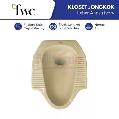 FWC Kloset Jongkok Leher Angsa Putih Ivory