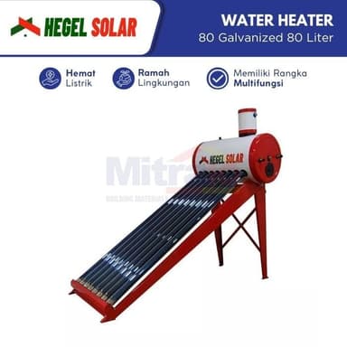 Hegel Water Heater Solar Tenaga Surya 80 Galvanized 80 L