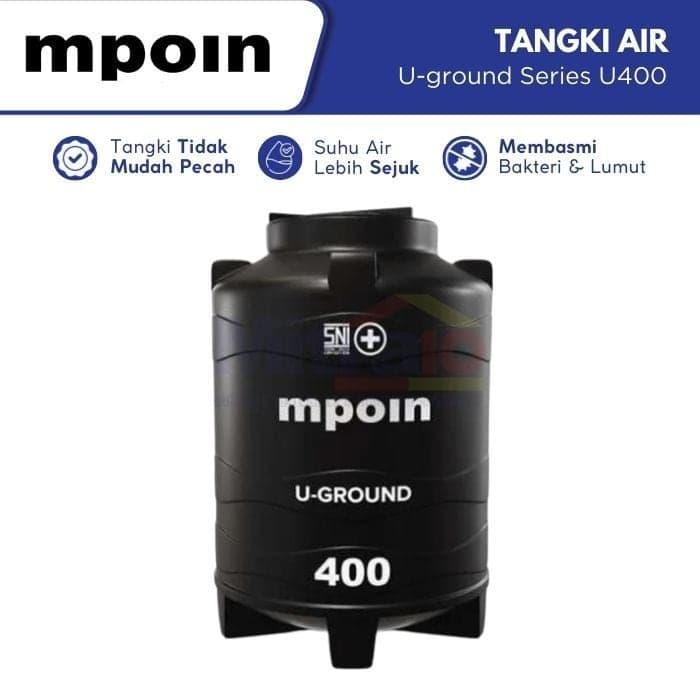 Mpoin Tangki Air U-ground Series U400 350 L Hitam