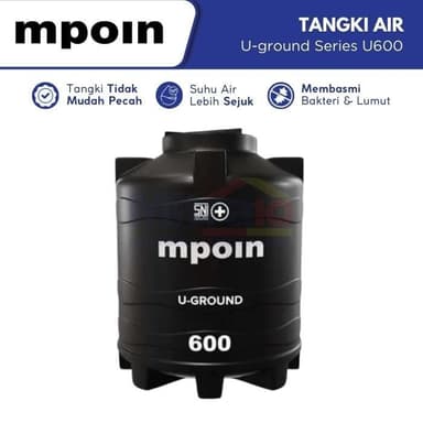 Mpoin Tangki Air U-ground Series U600 550 L Hitam