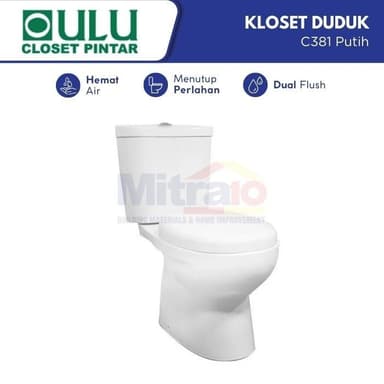 Oulu Kloset Duduk 2 Bagian C381 Putih