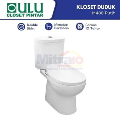 Oulu Kloset Duduk 2 Bagian M488 Putih
