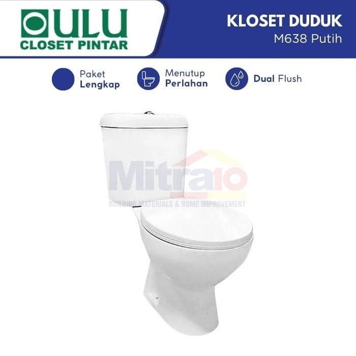 Oulu Kloset Duduk Dua Bagian M638 Putih