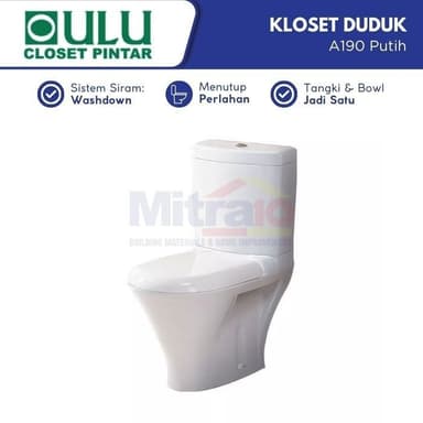 Oulu Kloset Duduk Satu Bagian A190 Putih