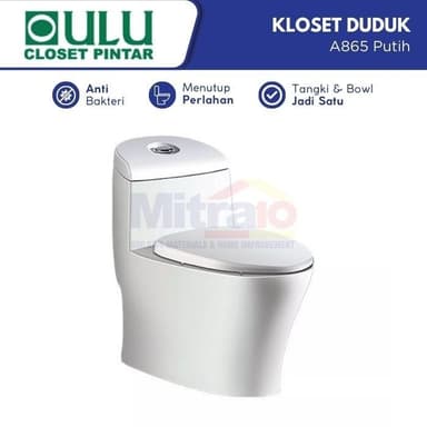 Oulu Kloset Duduk Satu Bagian A865 Putih