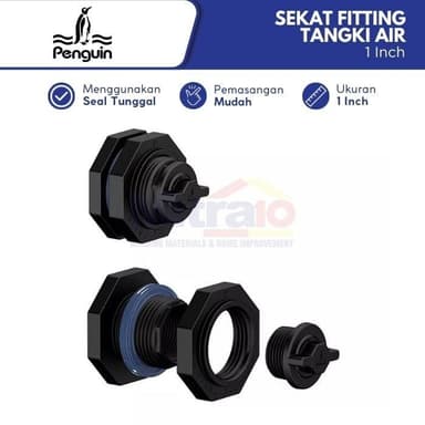 Penguin Sekat Fitting Tangki Air 1 Inch
