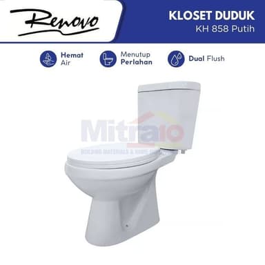 Renovo Kloset Duduk Dua Bagian KH 858 Putih