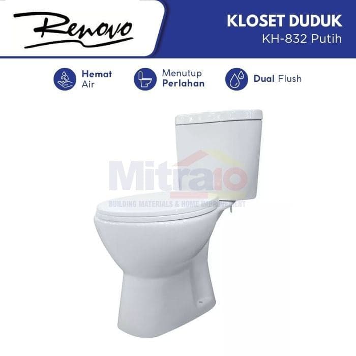 Renovo Kloset Duduk Dua Bagian KH-832 Putih