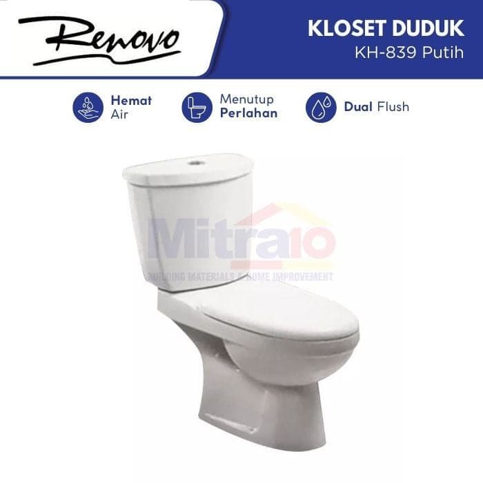 Renovo Kloset Duduk Dua Bagian KH-839 Putih