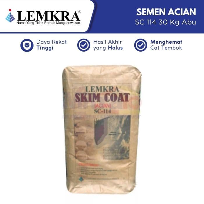 Lemkra Semen Acian SC 114 30 Kg Abu