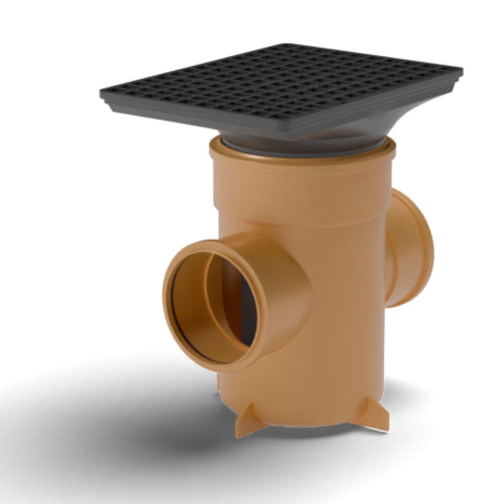 110mm Drainage Back Inlet Bottle Gulley Rectangular Grid