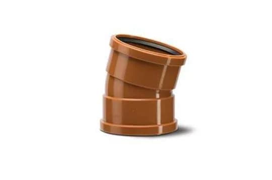 110mm Drainage Bend Double Socket 15 Degree