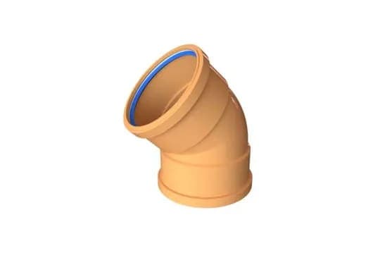 110mm Drainage Bend Double Socket 45 Degree