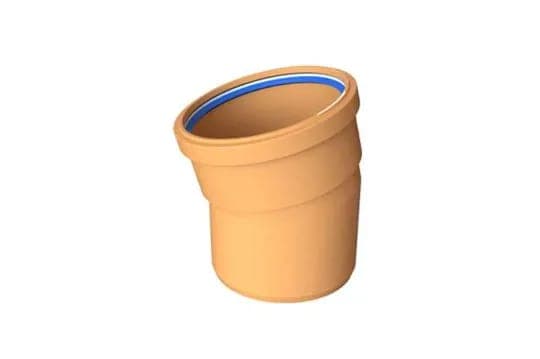 110mm Drainage Bend Single Socket 15 Degree