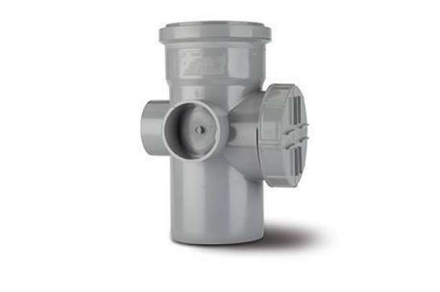 110mm Soil Access Pipe Single Socket Grey
