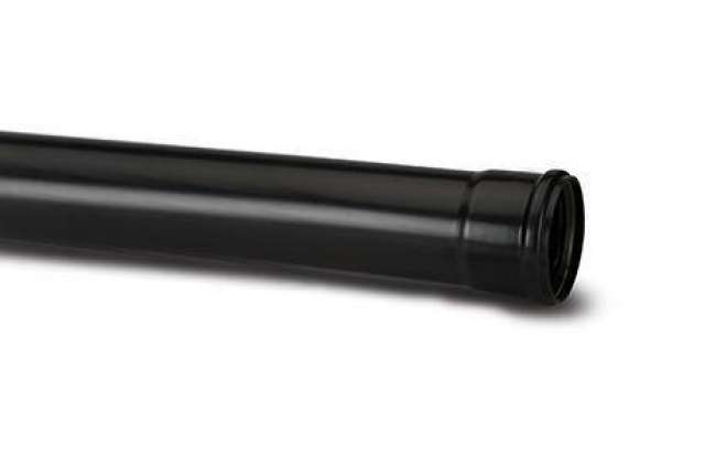 110mm Soil Pipe Single Socket Black 3m