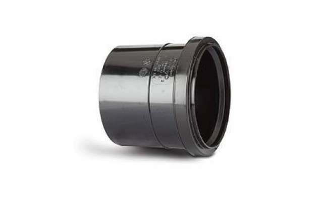 110mm Soil Single Socket Coupling Black