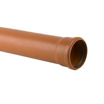 160mm Underground Drainage Pipe Single Socket 3m