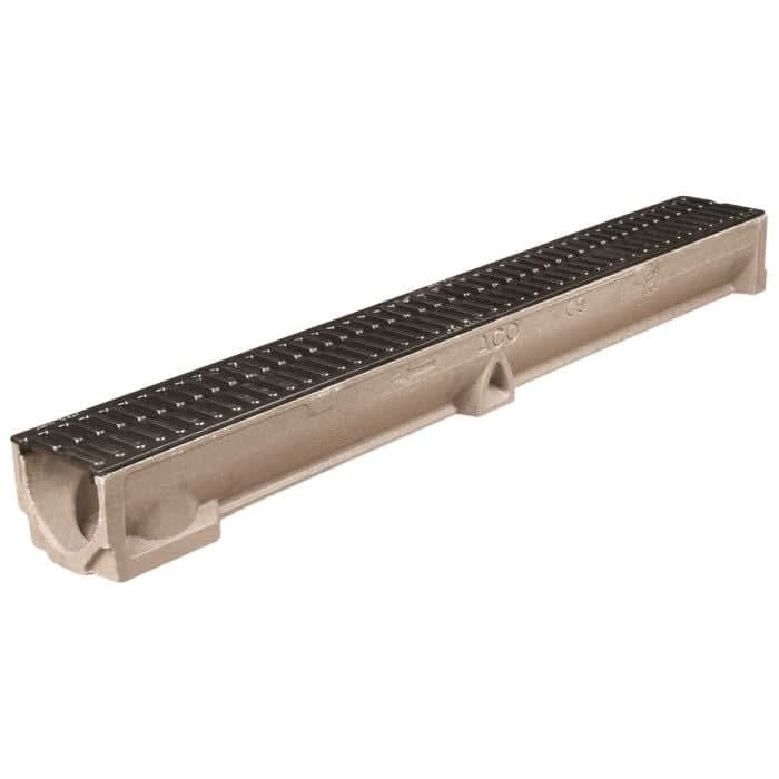 1m Aco RainDrain Channel With Galvanised Steel Grating