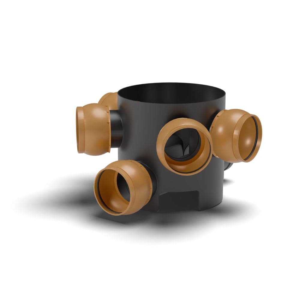 300mm Inspection Chamber Base 5 Adjustable Inlets