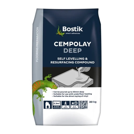 Bostik Cempolay Deep Floor Levelling Compound Grey 20 kg