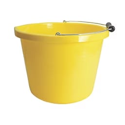 Yellow Plastic 3 Gallon Bucket