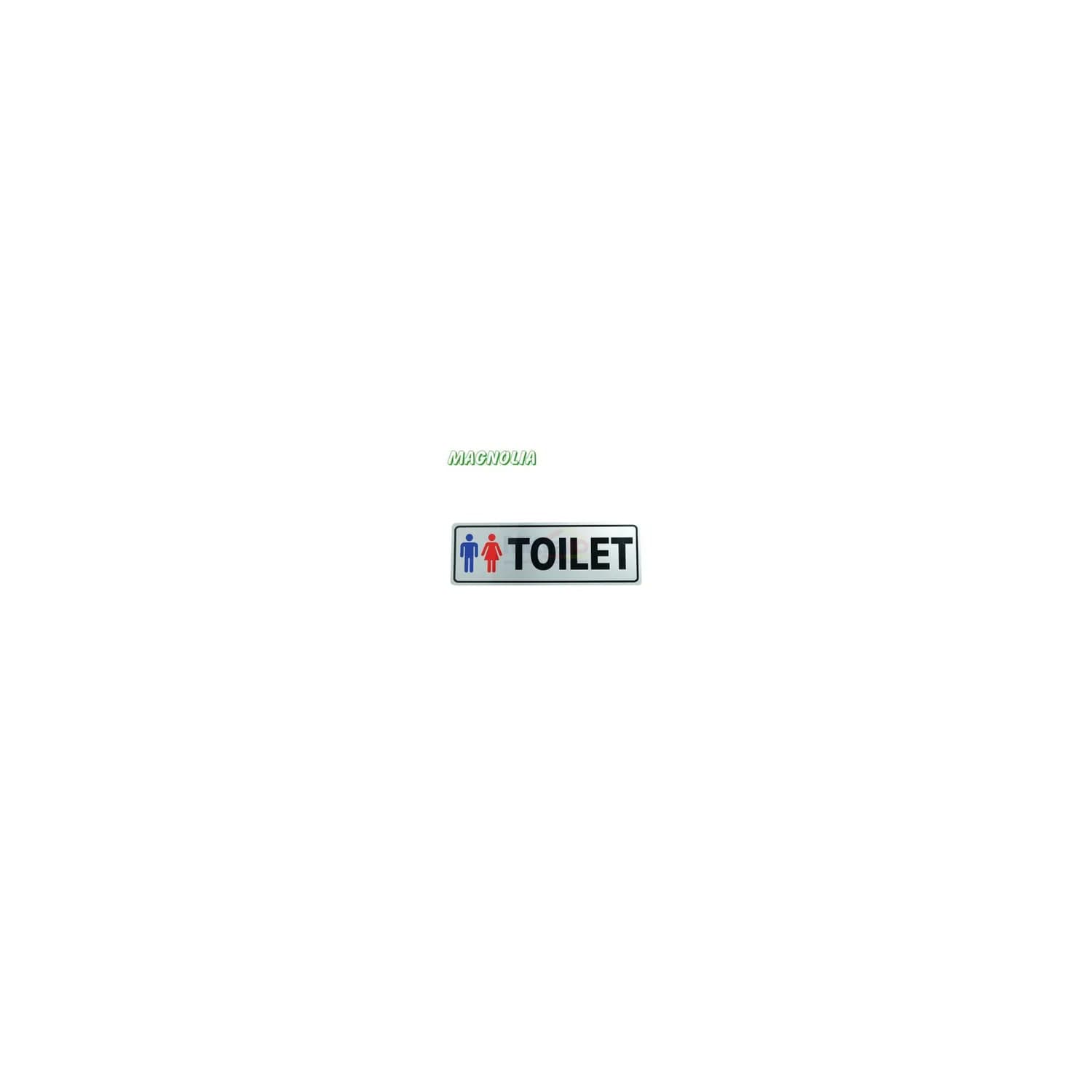 Magnolia Papan Tanda Type Lbl Toilet 9.7 × 29 cm Putih