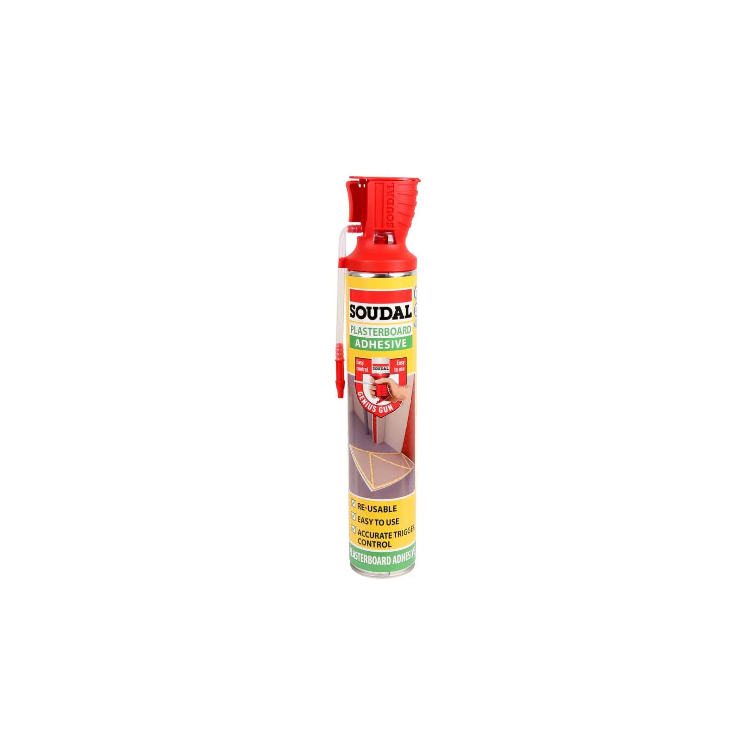 Soudal Genius Gun Plasterboard Adhesive Foam 750ml - Box of 12