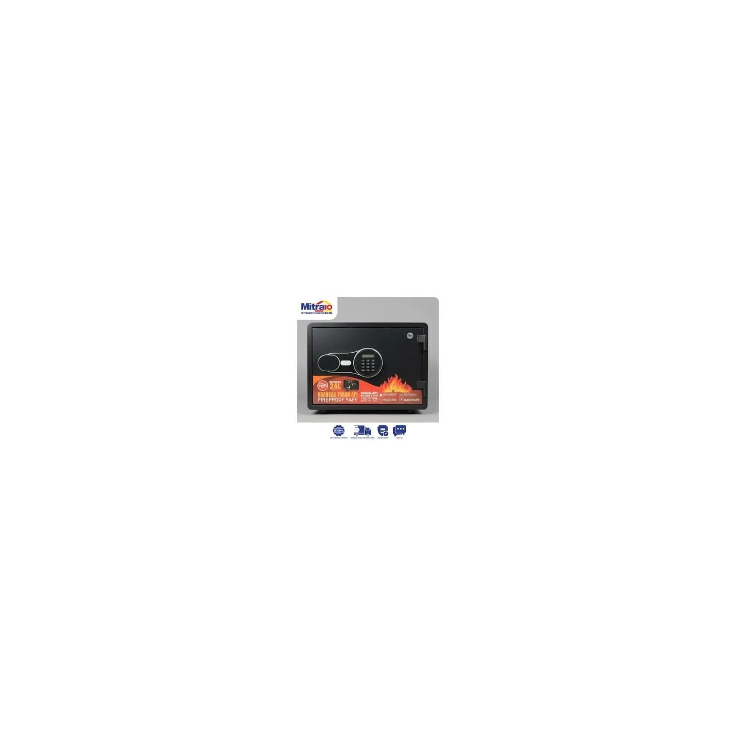 Brankas Tahan Api ZEHN YC-HT25164 245×390 × 255 mm Warna Hitam