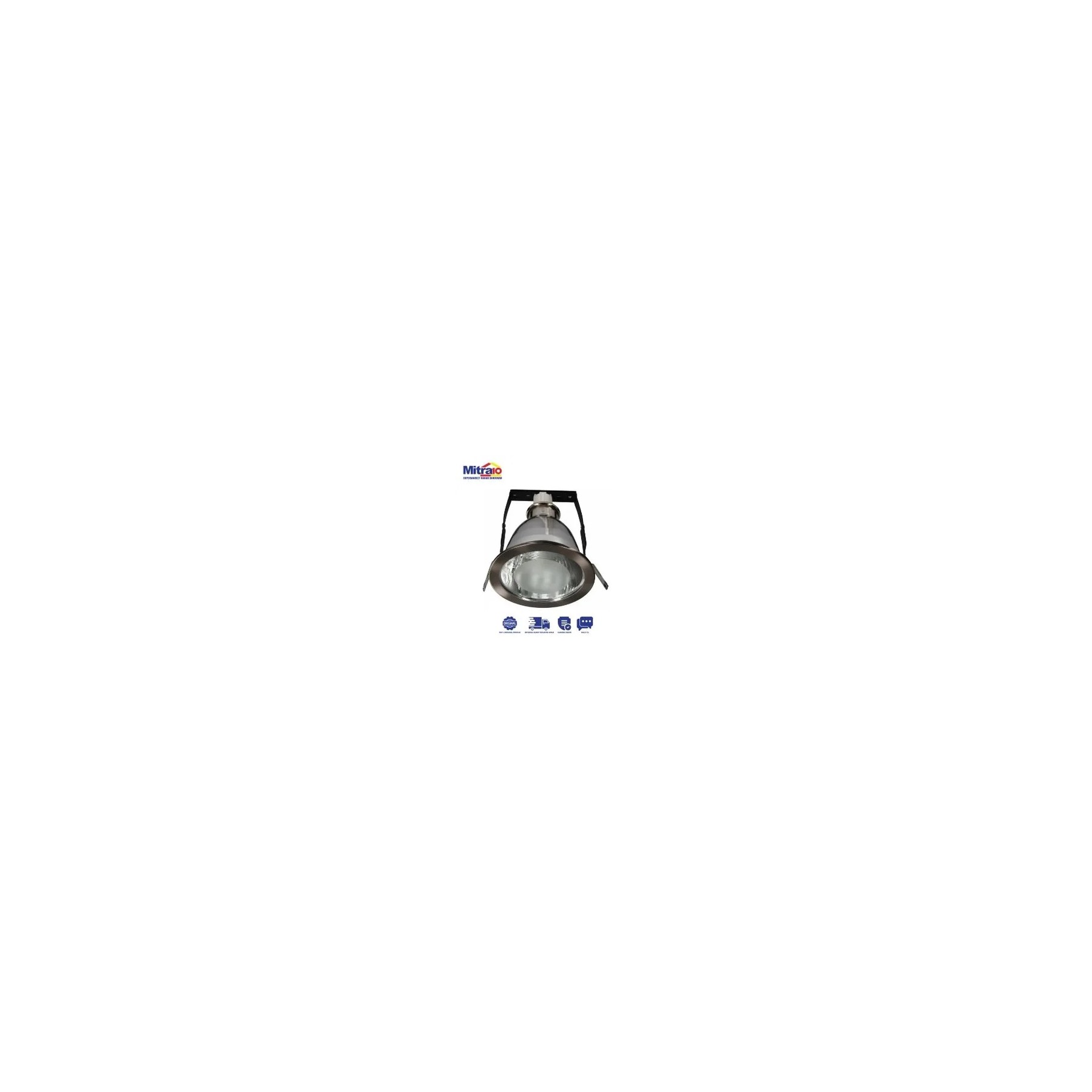 Downlight Durevole DCV0301 Glass Recessed E27 3 Inch L2 Putih visual 2