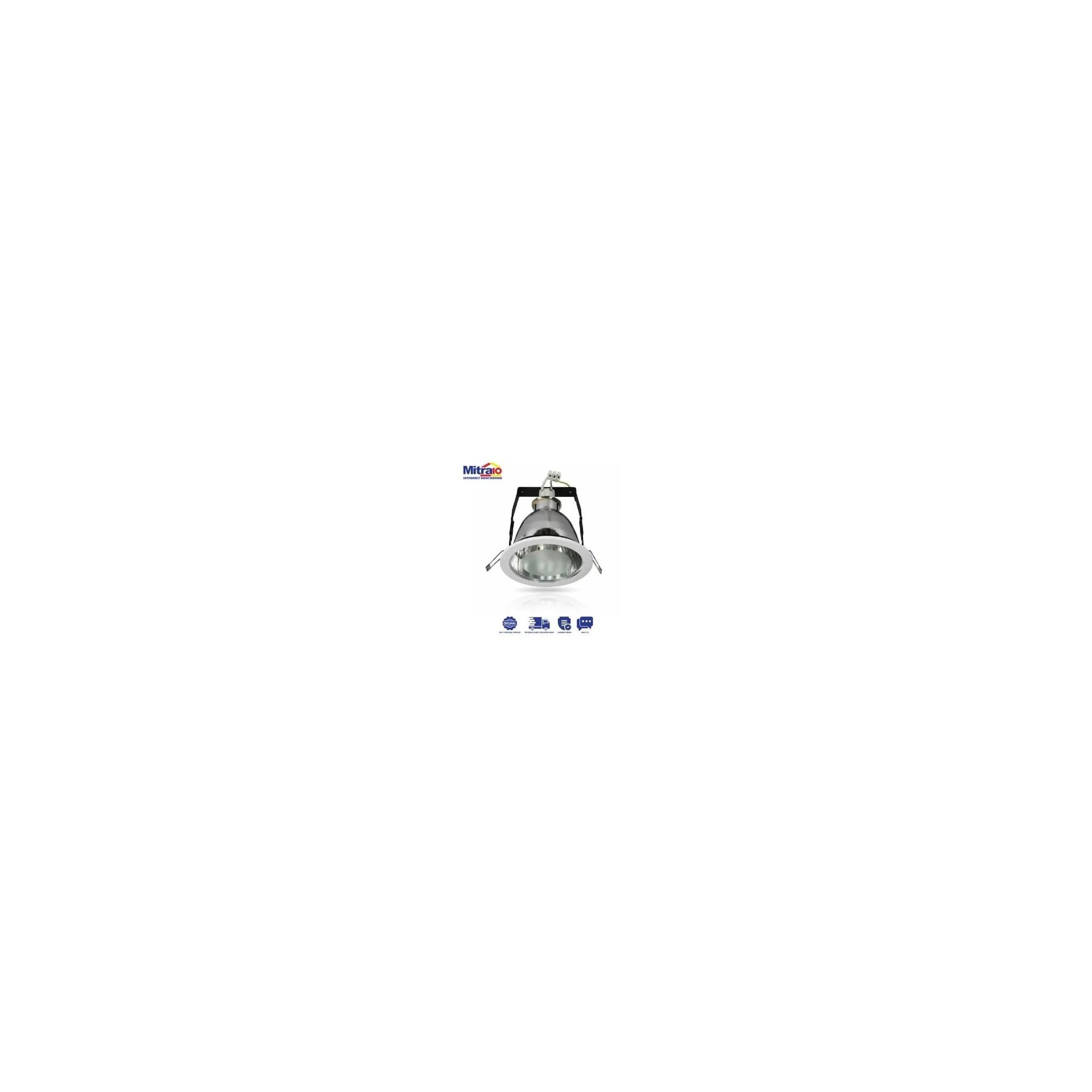 Downlight Durevole DCV0501 Glass Recessed E27 5 Inch L2 Putih visual 2