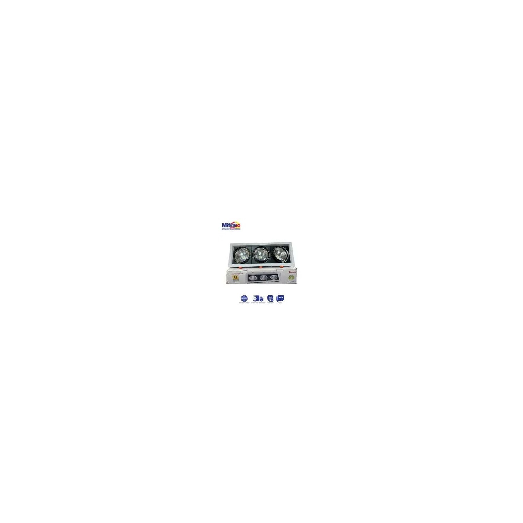 Durevole Lampu Led Grill Downlight DN-R111-3X12W 12 W visual 2
