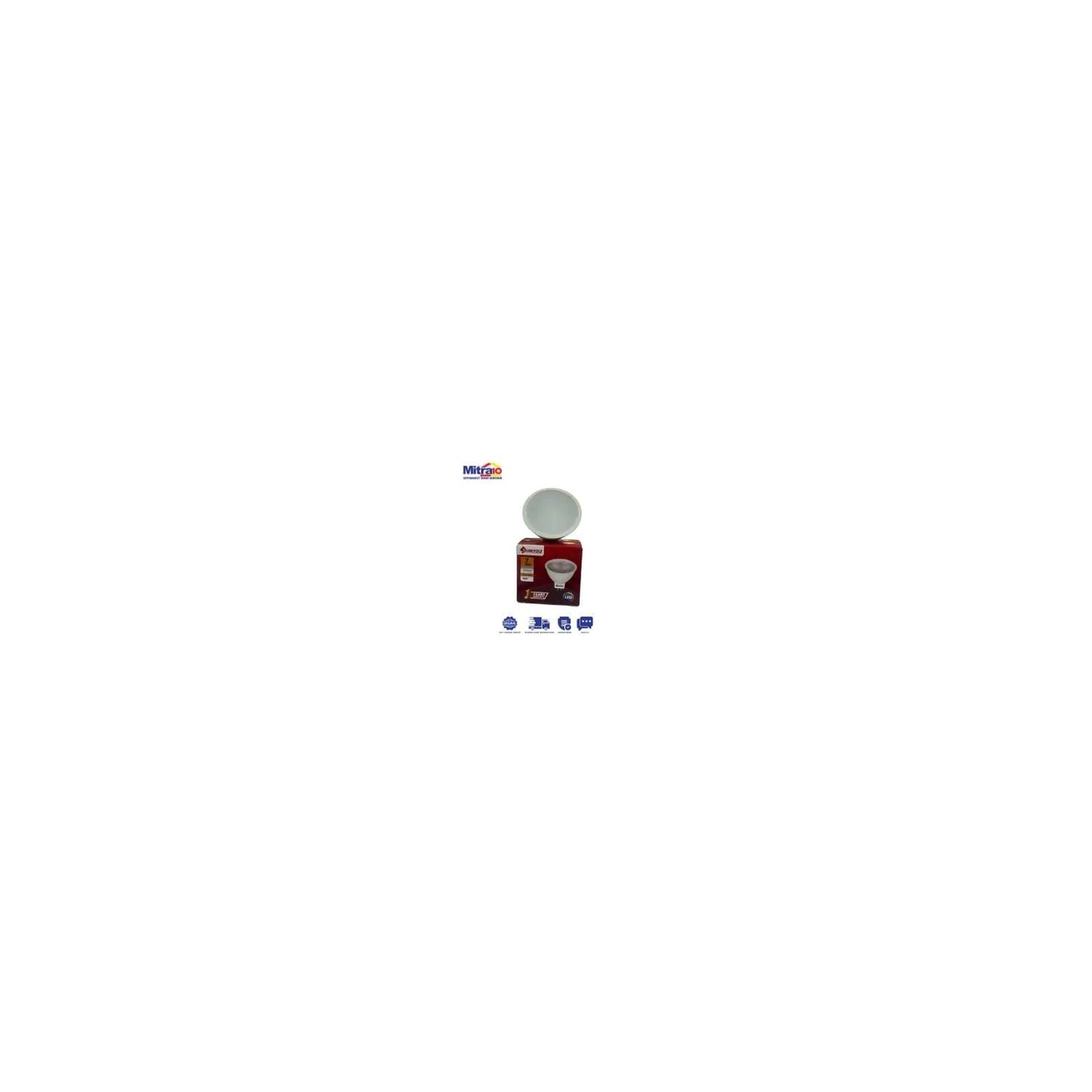 Durevole Lampu Led MR16 Clear Glass Warm White 7 W visual 2