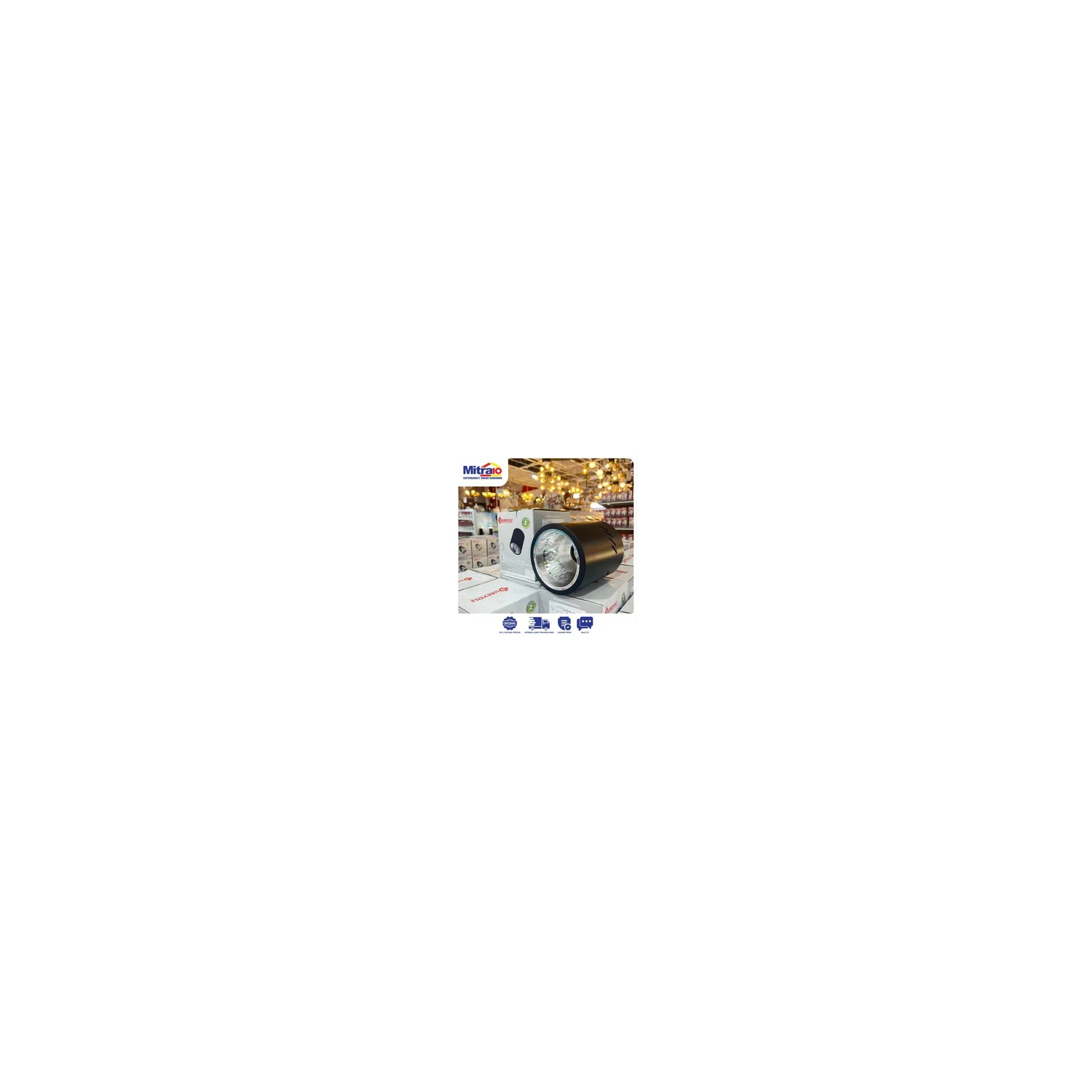 Durevole Outbow Lampu Downlight DE04005 4 Inch Hitam (E27) visual 2
