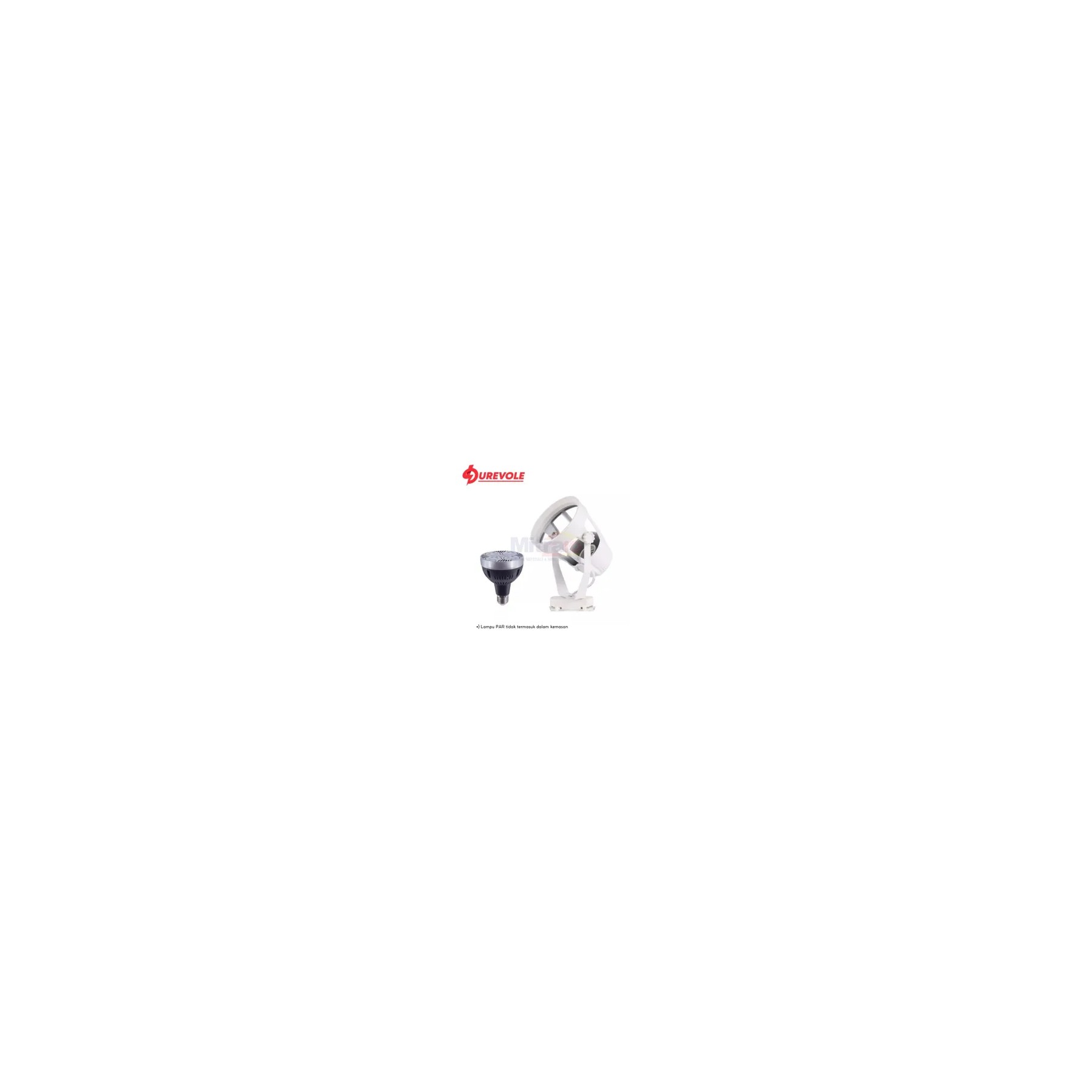 Durevole Rumah Lampu Sorot DN-WJK45 Putih visual 2