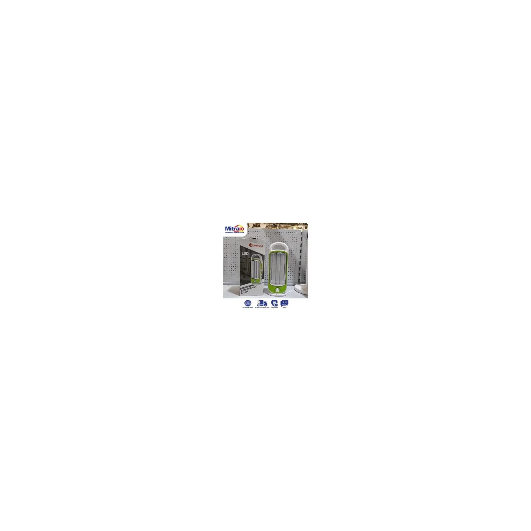 Lampu Emergency LED Durevole KN-8932LA Hijau visual 2