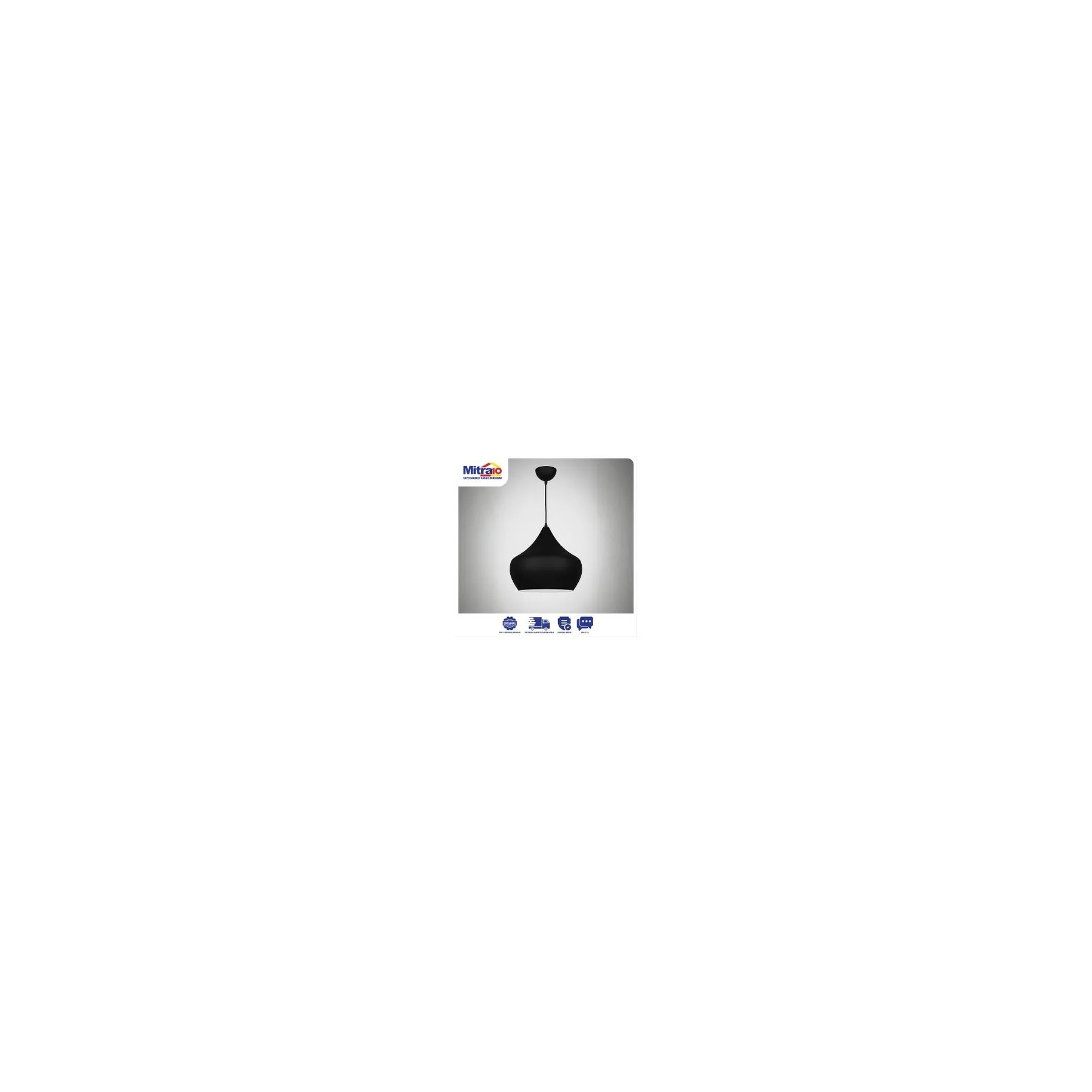 Lampu Gantung Durevole DTC1422 Fiting E27 Hitam (Pendant) visual 2
