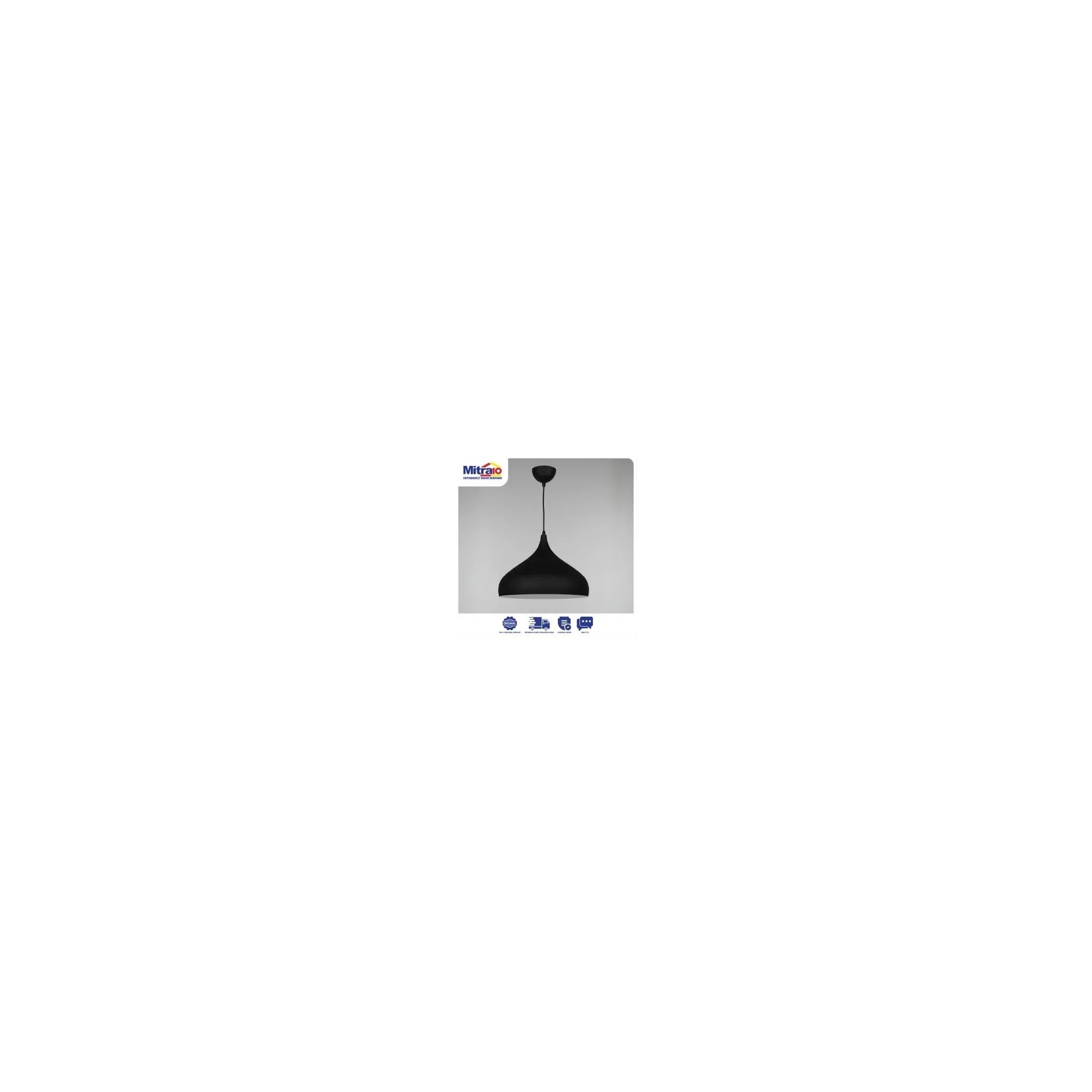 Lampu Gantung Durevole DTC1724 Fiting E27 Hitam (Pendant) visual 2