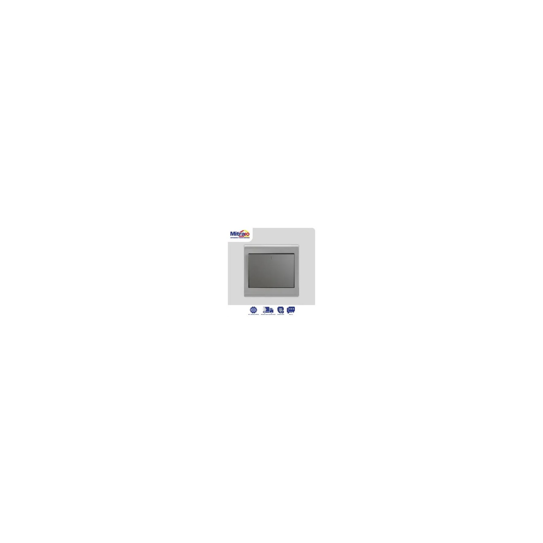 Saklar Durevole DSRGR0102 Switch 1 Gang 2 Way Abu-abu visual 2