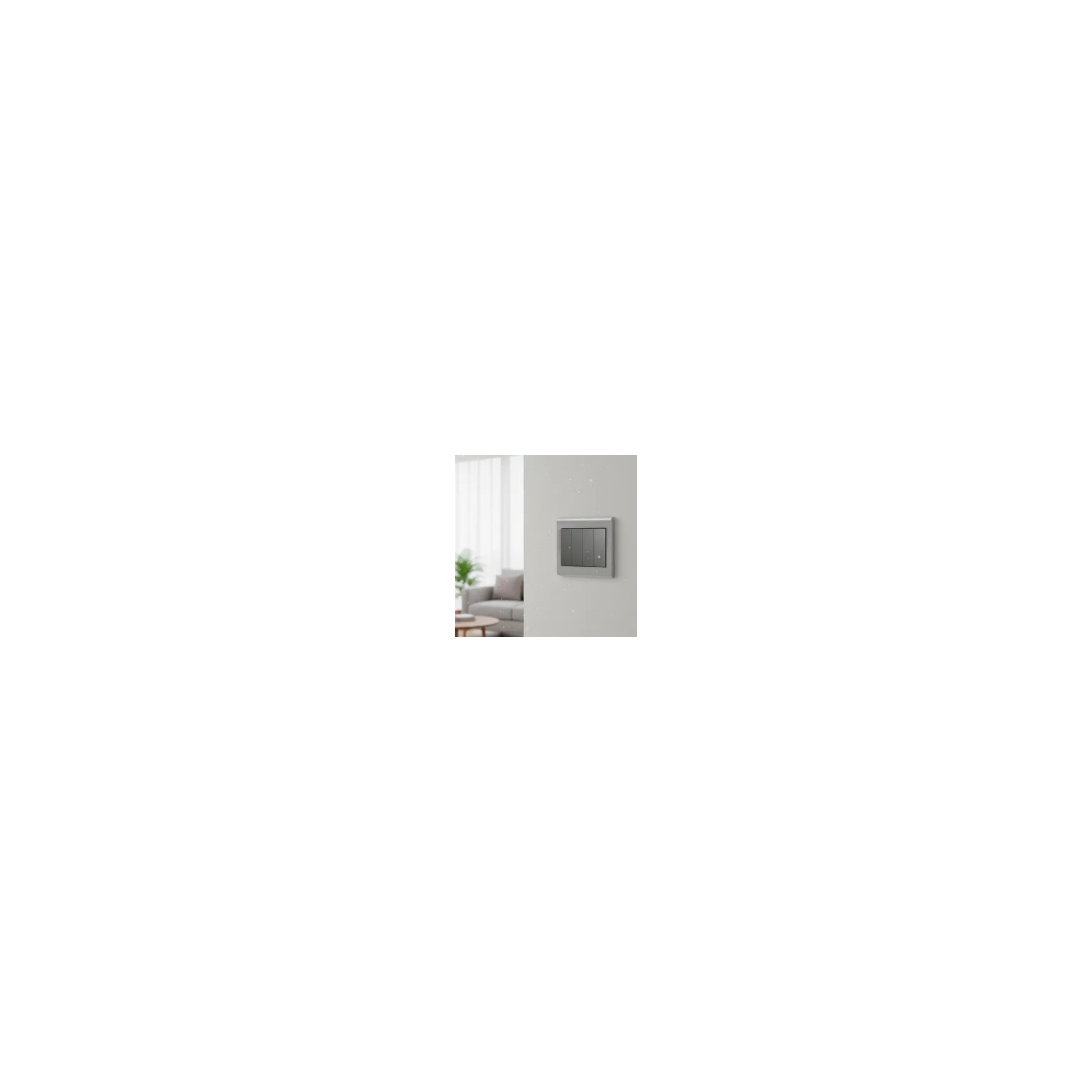 Saklar Durevole DSRGR0401 Switch 4 Gang 1 Way Abu-abu visual 2