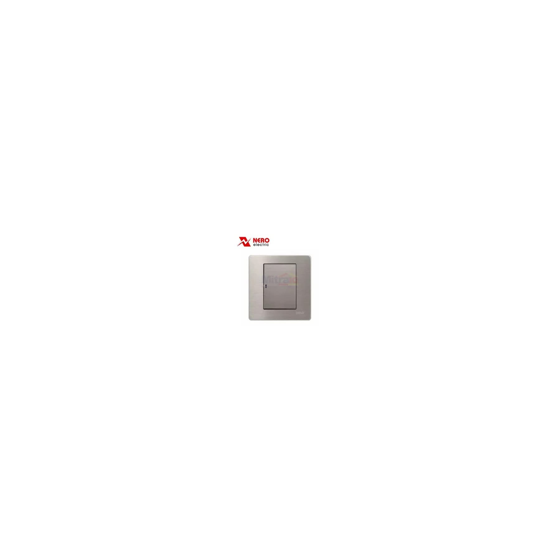 Nero Saklar Stainless V81612D 1 Gang visual 2