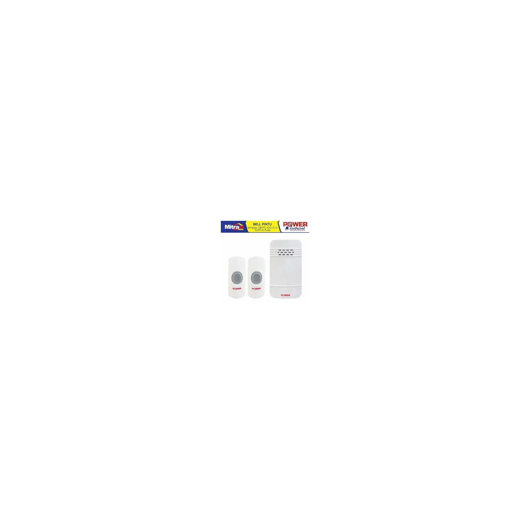 Power Bell Pintu Wireless 138170-00 X-2-537P-E Putih visual 2